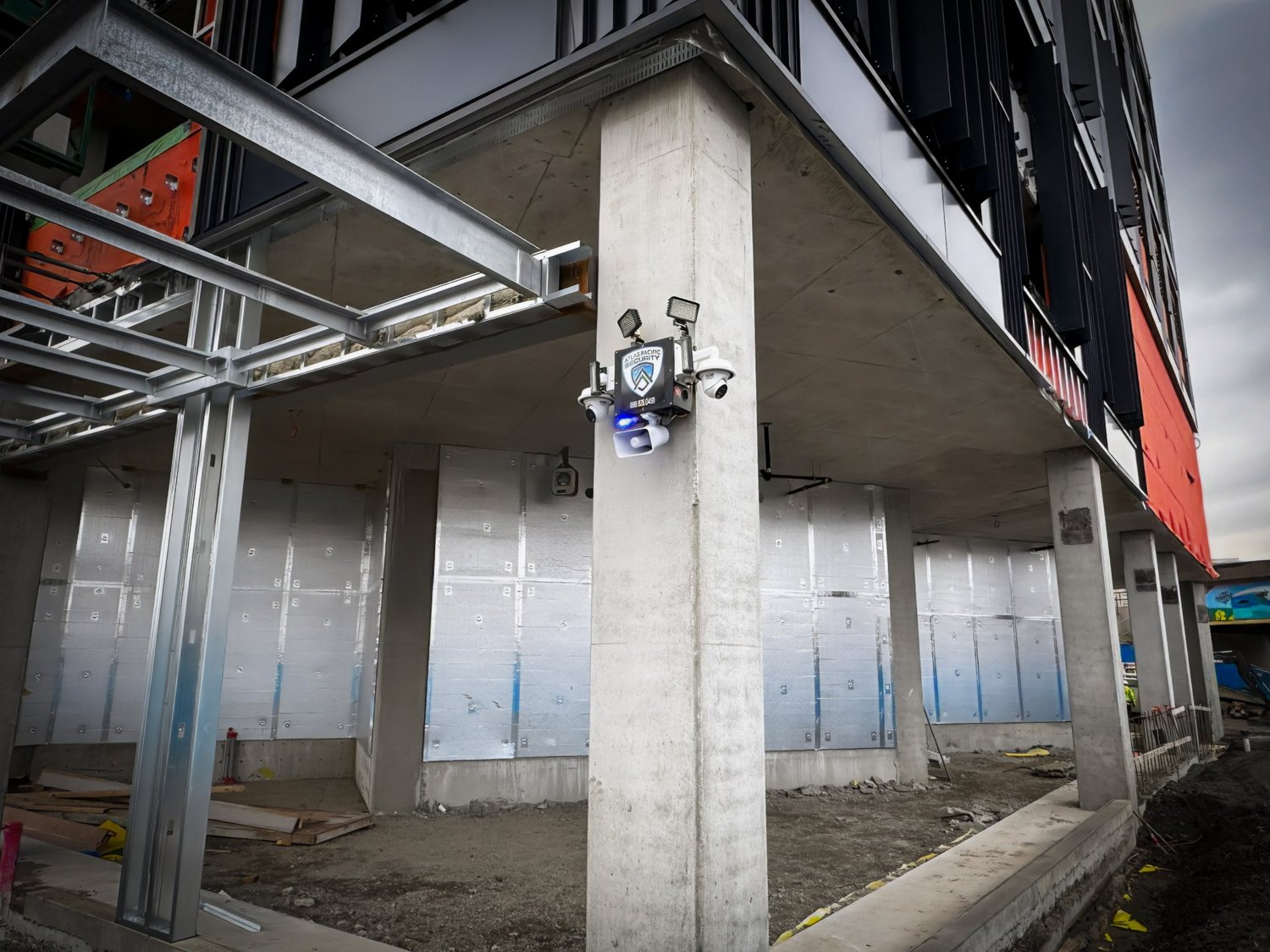 An AIIRE unit mounted on a commercial building